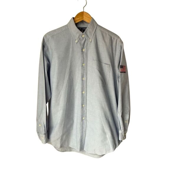 Vintage 1990’s Ralph Lauren Sport Men’s Blaire 100% Cotton USA Shirt Size L - Picture 3 of 10